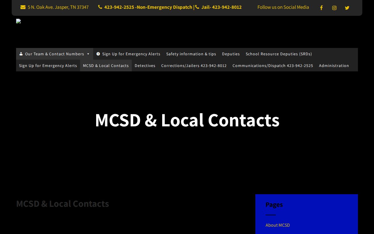 Marion County arrest history sheriff and jail contact page