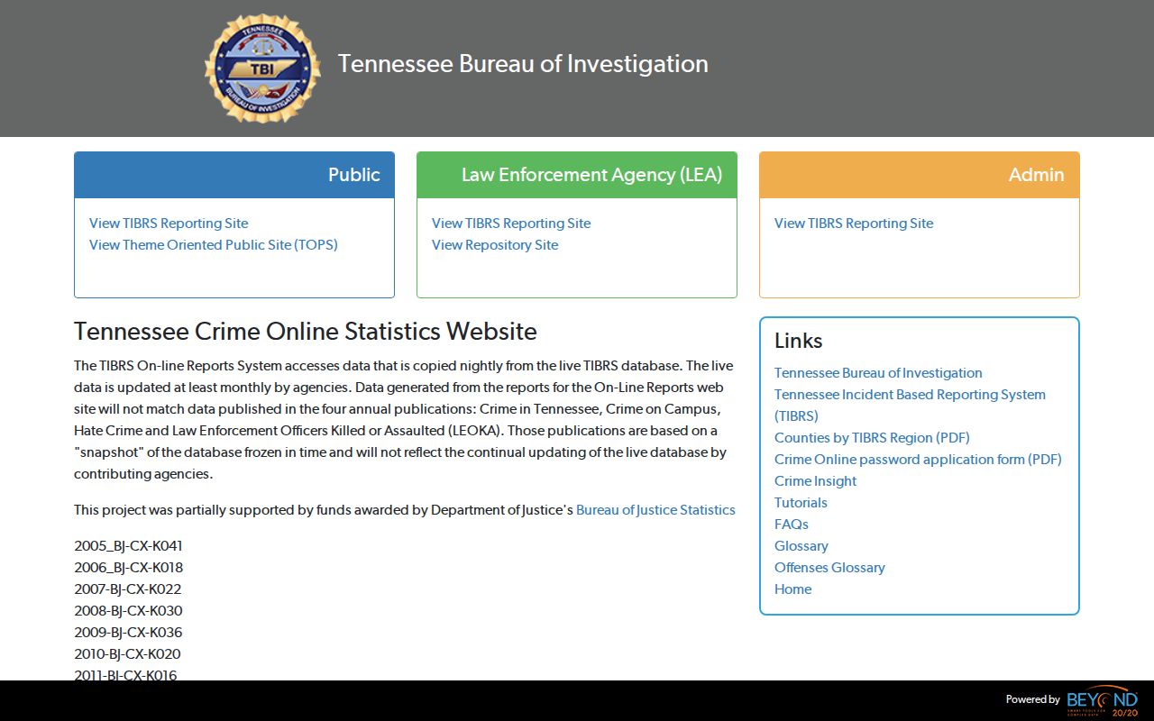 Marion County criminal history CrimeInsight statistics dashboard