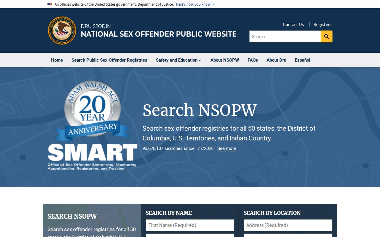 Marion County sex offender check through the national NSOPW search