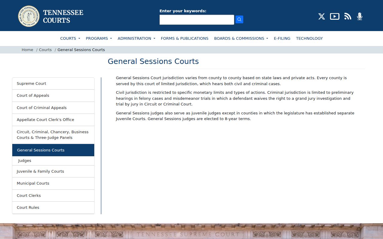 South Pittsburg criminal records and Marion County General Sessions jurisdiction